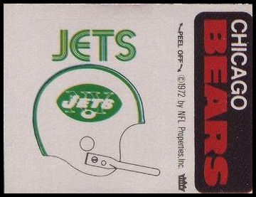New York Jets Helmet Chicago Bears Name